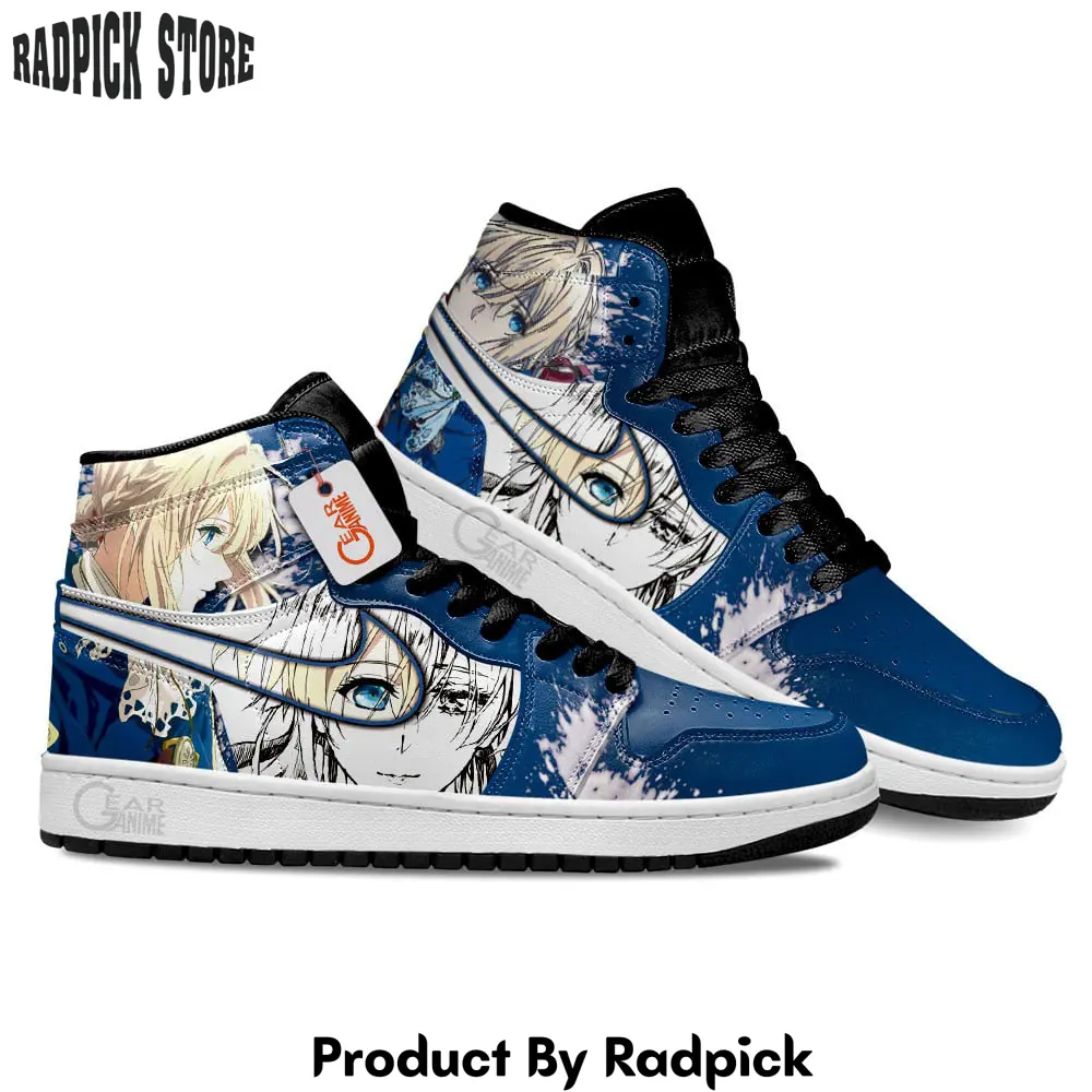 Violet evergarden air jordan high top sneakers anime  rp0356742